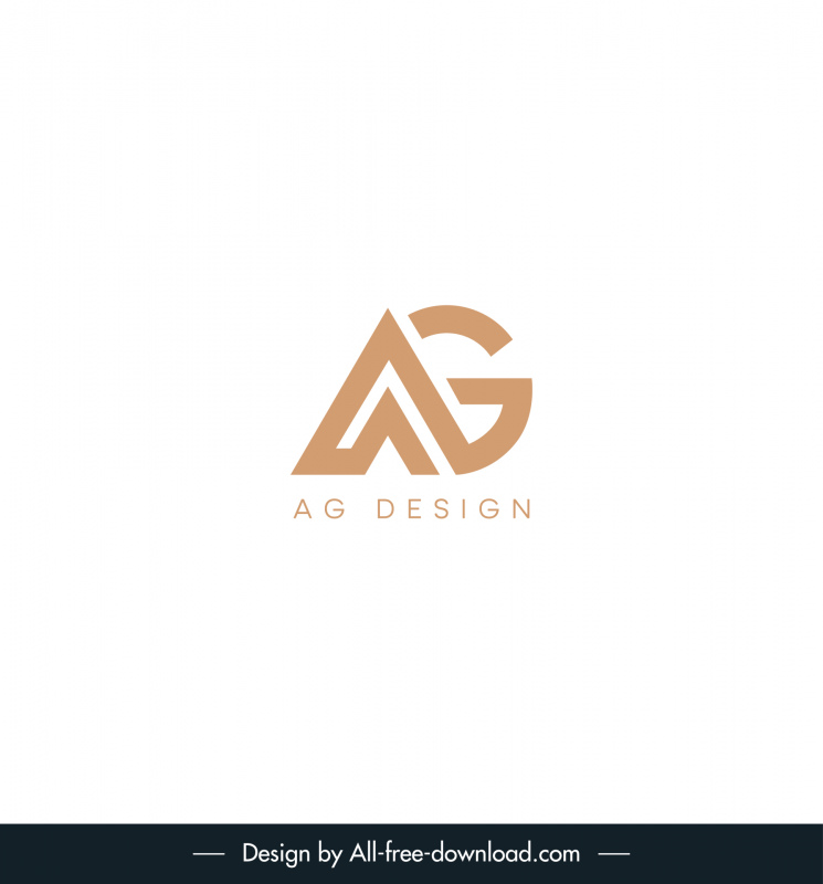 ag  logotype elegant modern stylized texts design
