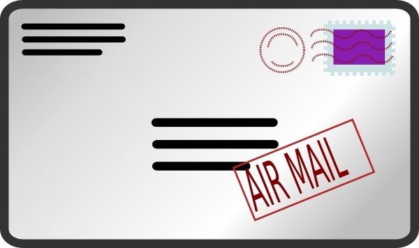 Air Mail Envelope clip art