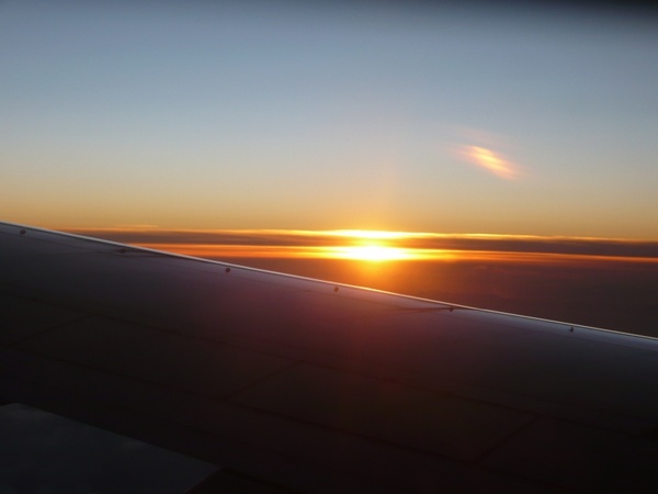 aircraft sunset jet
