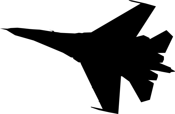 Airplane Fighter Silhouette clip art