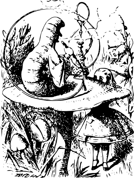 Alice Talking Worm Mushroom clip art