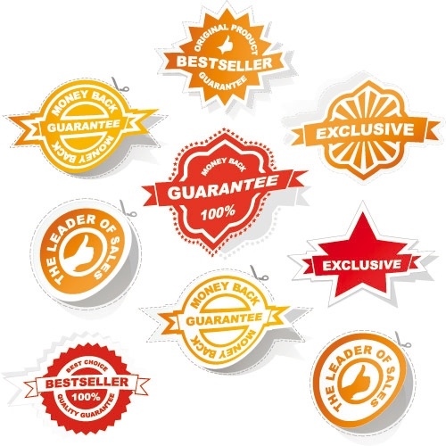 all kinds of badge labels 03 vector