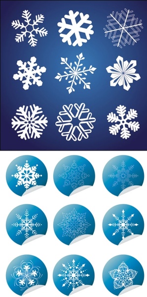 all kinds of snow and wrap angle icon vector