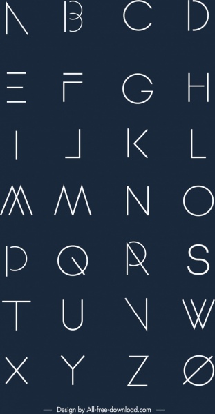 alphabet background classical flat design