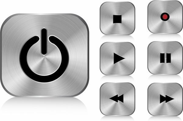 Aluminium buttons (square) 