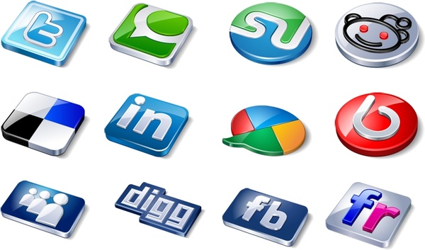 Amazing social icons icons pack