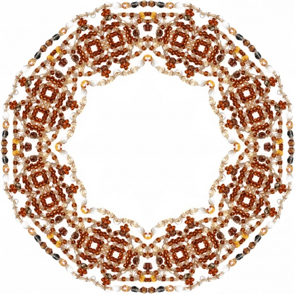 amber beads round frame