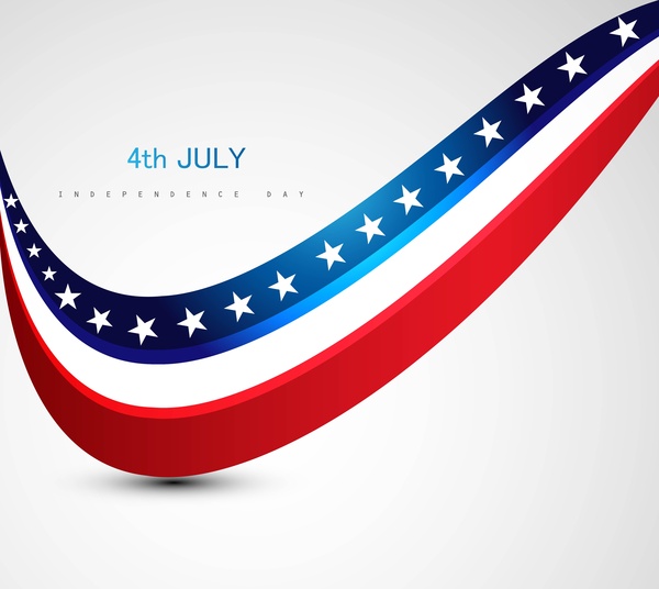 American Flag 4th July American Independence Day Free Vector In