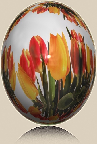 an easter egg painted