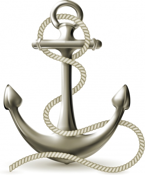 anchor icon shiny modern 3d sketch 