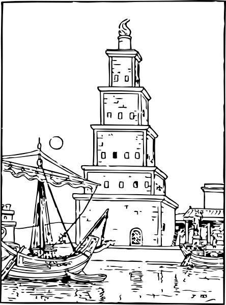 Ancient Lighthouse clip art