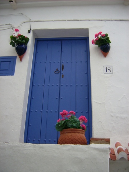andalusia blue door blue white