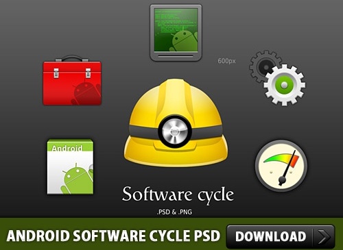 Android Software cycle PSD File