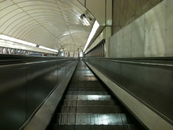 angel london underground escalators