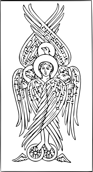 Angel On Two Wheels Tetramorph clip art