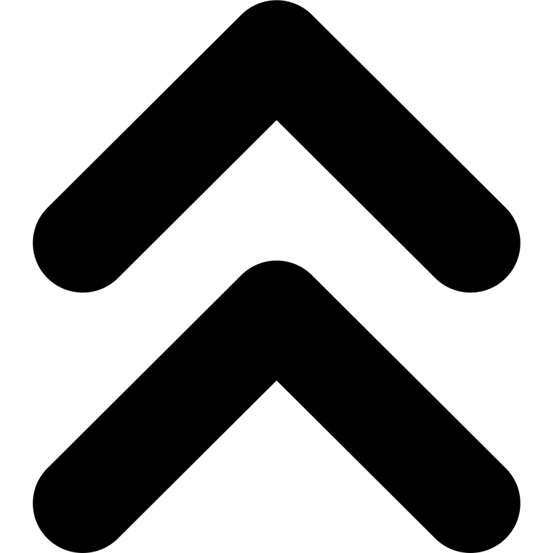 angle double up icon flat arrow shape