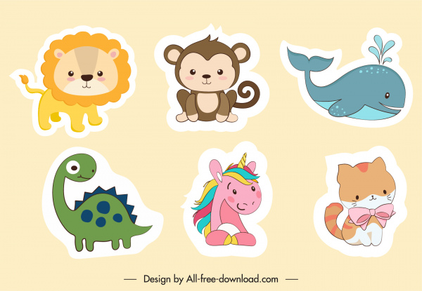 Cute anime stickers vectors free download 20,002 editable .ai .eps .svg  .cdr files
