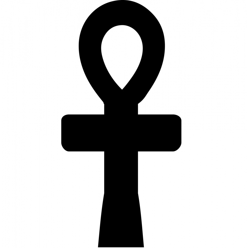 ankh sign icon flat symmetric silhouette outline 
