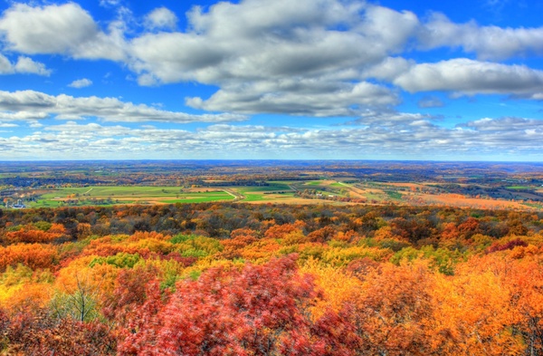 another view from the tower in blue mound state park wisconsin
