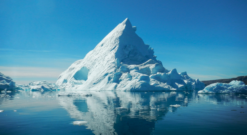 antarctic scenery picture elegant calm sea iceberg  