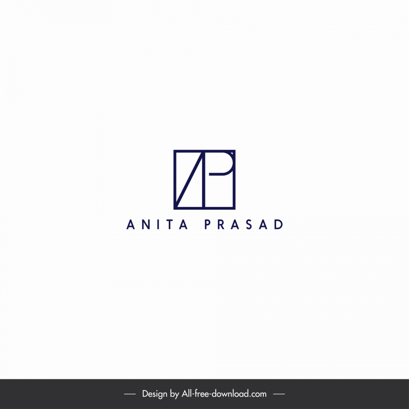 ap logo style square flat vector