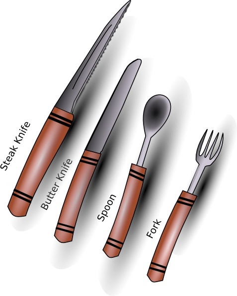 Apbiehle Simple Cutlery Silverware clip art