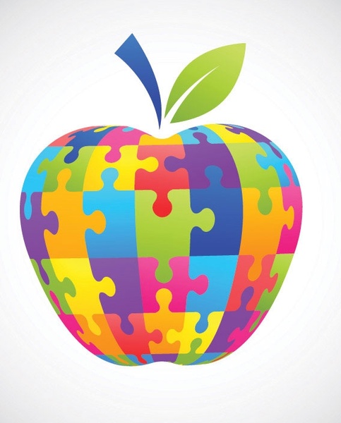 apple clip art puzzle 