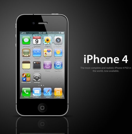 apple iphone 4 psd