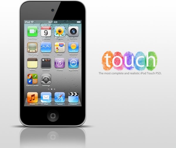 apple ipod touch 4g psd