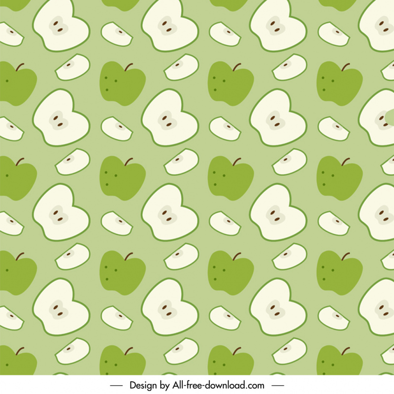 apple pattern template flat classical repeating handdrawn decor