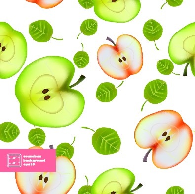 apple seamless pattern vector 