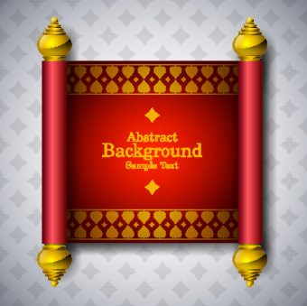 arabic style scroll background vector