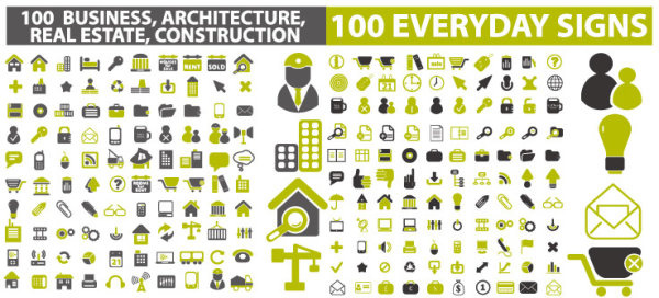 architectural creative icons vector