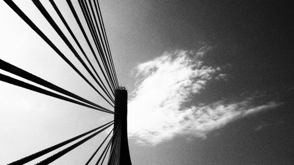 architecture black and white bridge building city
