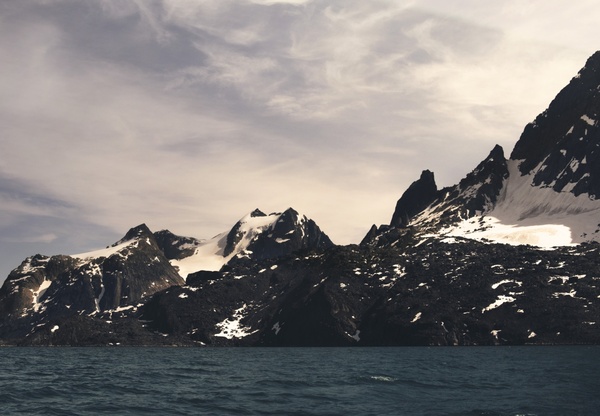 arctic fjord glacier ice iceberg landscape mountain