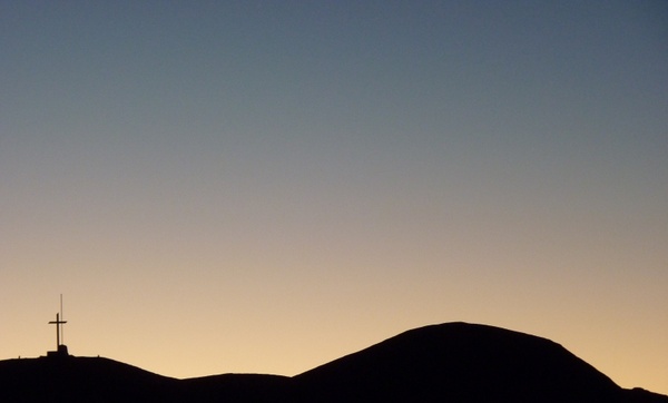 argentina sunset at desert andes 