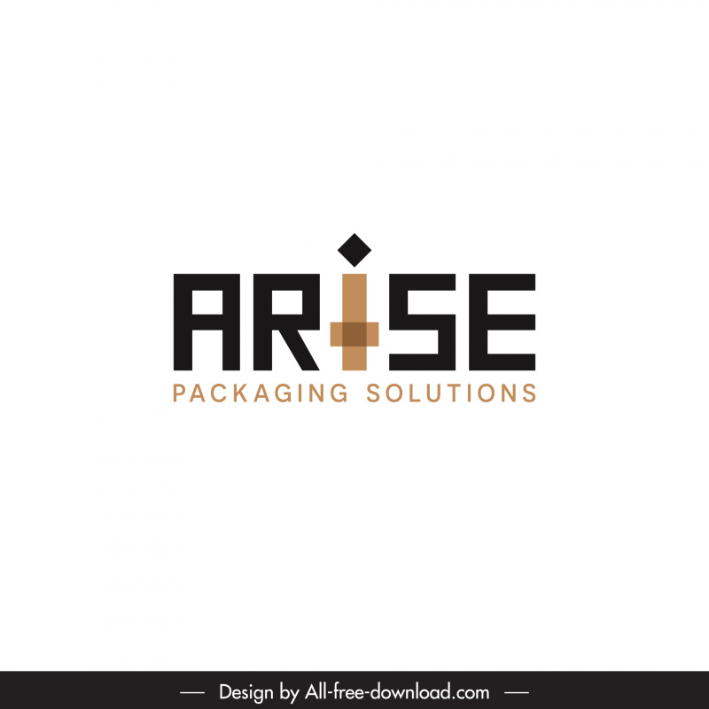 arise logotype modern elegant flat stylized texts sketch 