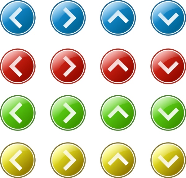 Arrow Button Set clip art 