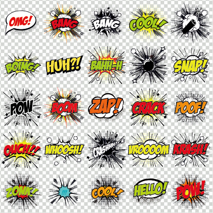 art objects comics logos vector