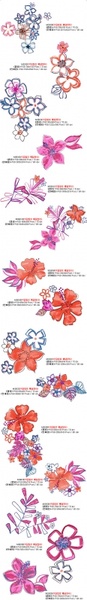 artcity handpainted fashion floral pattern psd layered