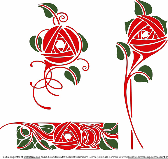 artistic rose designs
