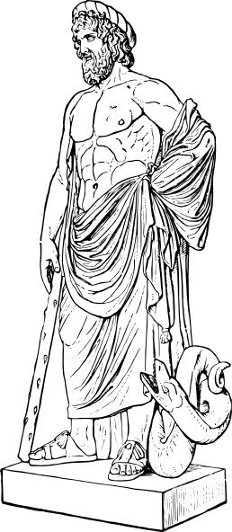 Asklepios Statue clip art