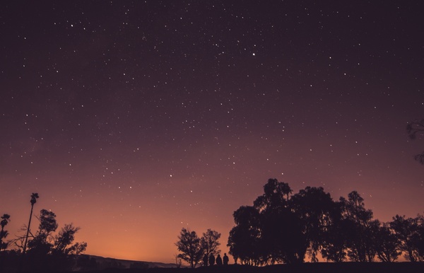 astronomy christmas dark desert evening glow jupiter 