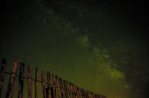atmosphere fence galaxy sky space star up wood 