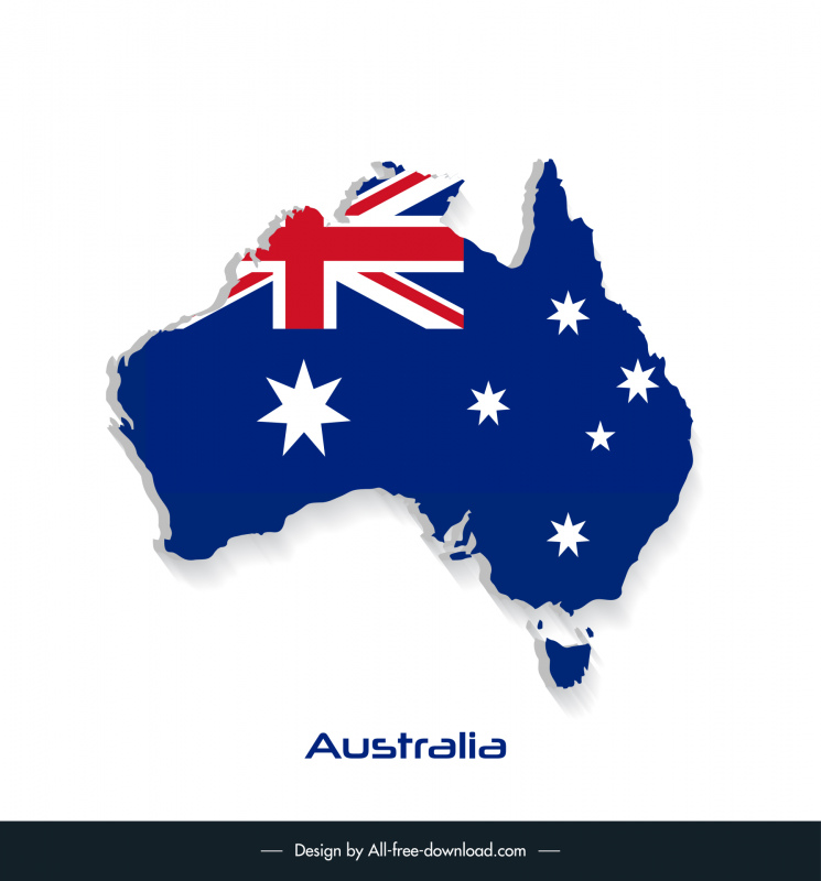  australia map backdrop template flag map elements sketch