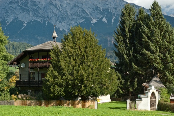 austria landscape house