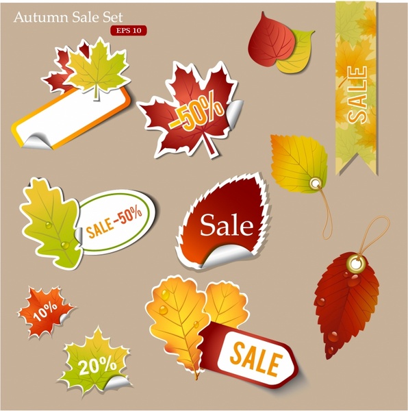 Autumn discount tags