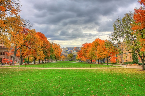 autumn from bascom hill in madison wisconsin 