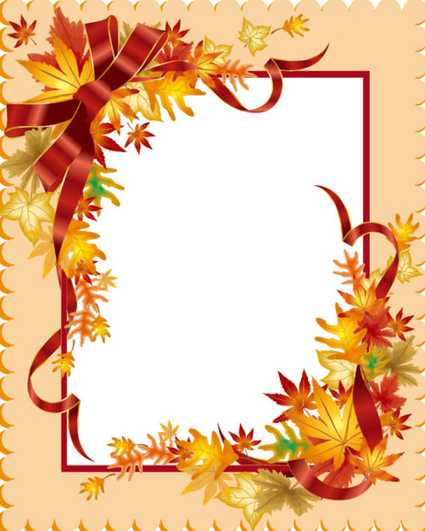 autumn leaves gift card vector