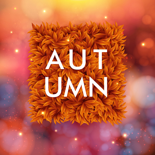 autumn offer vector background graphics
